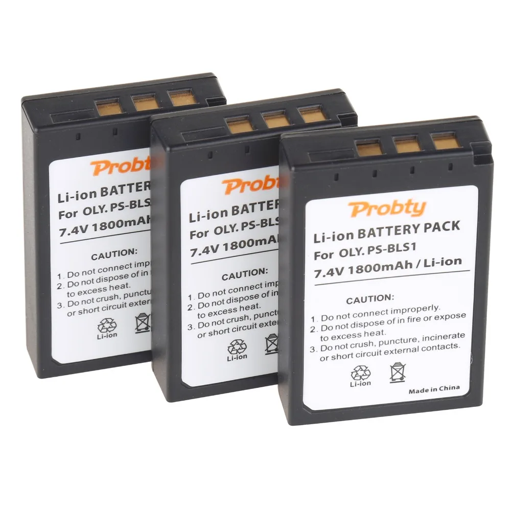 Probty 3 X PS BLS1 BLS 1 Battery for Olympus Evolt E 410 E 420 E 450 E