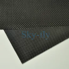3K Carbon Fiber Plate Panel Sheet Plaine Weave Glossy Surface 1mm Thickness Multi size