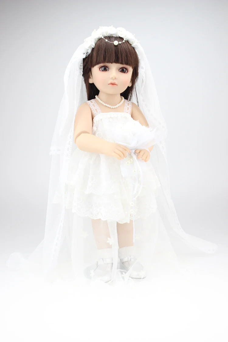 Модная 18 дюймов шарнирная Кукла SD/BJD Невеста и жених куклы игрушки 45 см bjd Дети Девушки тело для кукол подарки