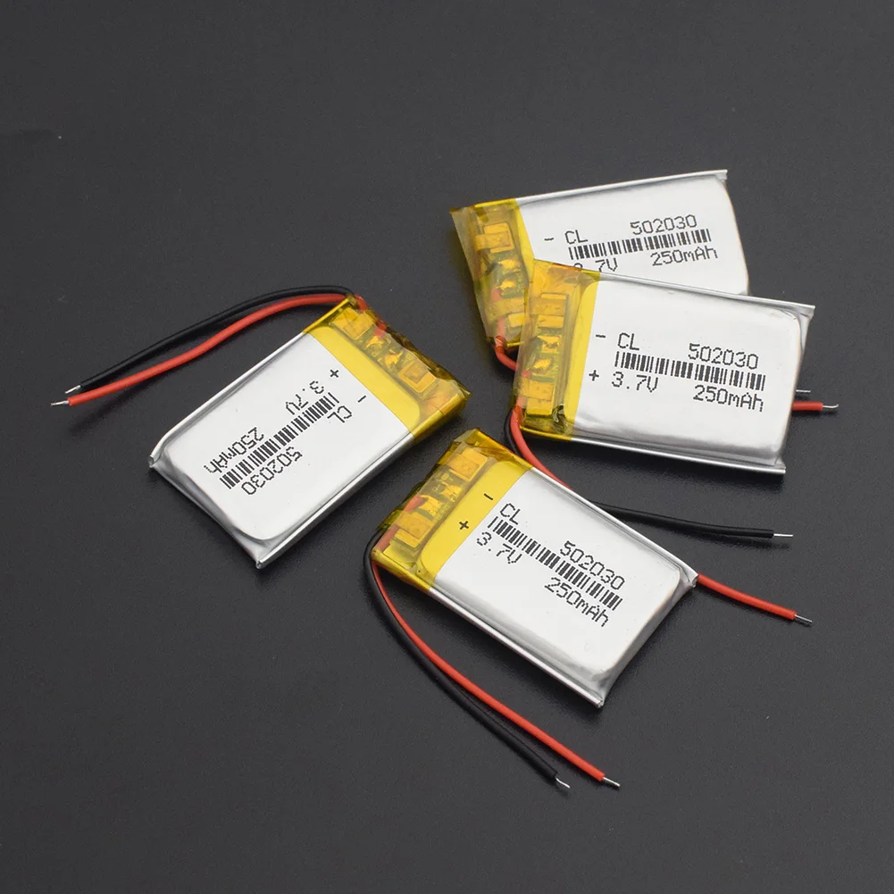 502030 Li-Po перезаряжаемая литиевая батарея 3,7 v 250MAH маленькие колонки ручка для чтения mp3 Bluetooth батареи