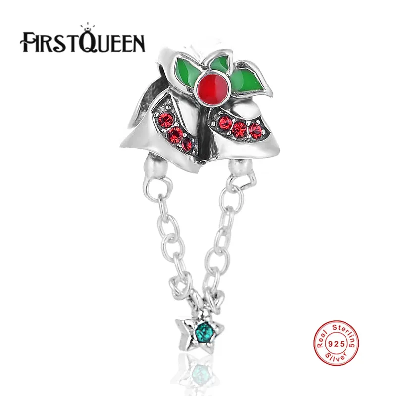 

FirstQueen 925 Sterling Silver Silver Jingle Bell Charms European Bead Fit Snake Chain Bracelet Bangle DIY Accessories Jewelry