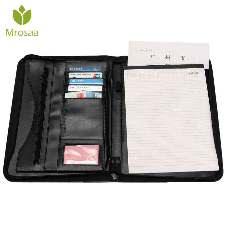 

A4 Clipboard Folder Portfolio Multi-function PU Leather Organizer Sturdy Office Manager Clip Writing Pads Legal Paper Contract