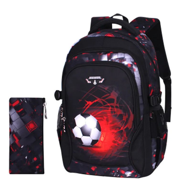 

Raged Sheep Pupils Schoolbag Boys Fashion Football Printed Shoulder Dirt-proof Backpacks Large Capacity back to school