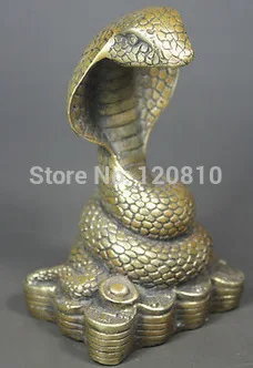 

Do old retro antique Hand exquisite Tibet China Pure CHINESE OLD COPPER HANDWORK SNAKE STATUE