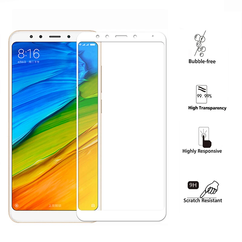 Nicotd For Xiaomi Redmi 5 Plus Glass Redmi5 Screen Protector Full Cover Protector Film For Xiaomi Redmi 5 Tempered Glass 9H Film (2)