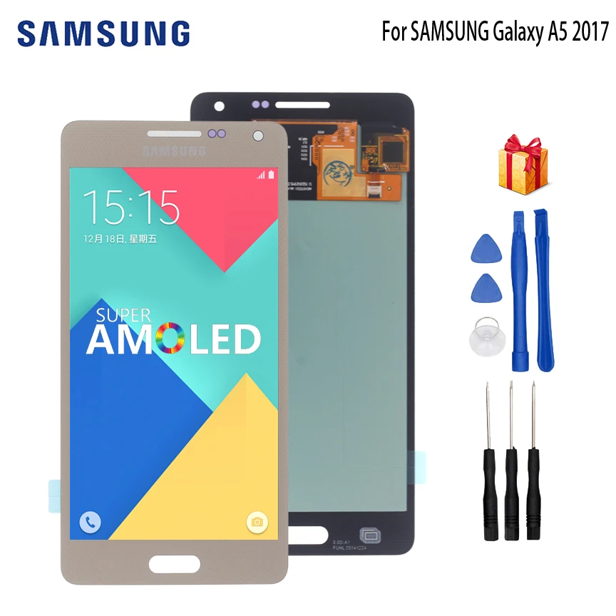 

AMOLED For SAMSUNG Galaxy A5 2015 LCD Display Touch Screen Digitizer For SAMSUNG Galaxy A5 A500FU A500 A500F A500M Screen LCD