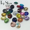 TopStone Orange Fuchsia Rose Color Rivoli Crystal Fancy Stone Pointed Back glass Round Stones 8 10 12 14 16 18 mm Rivoli Beads  ► Photo 3/6