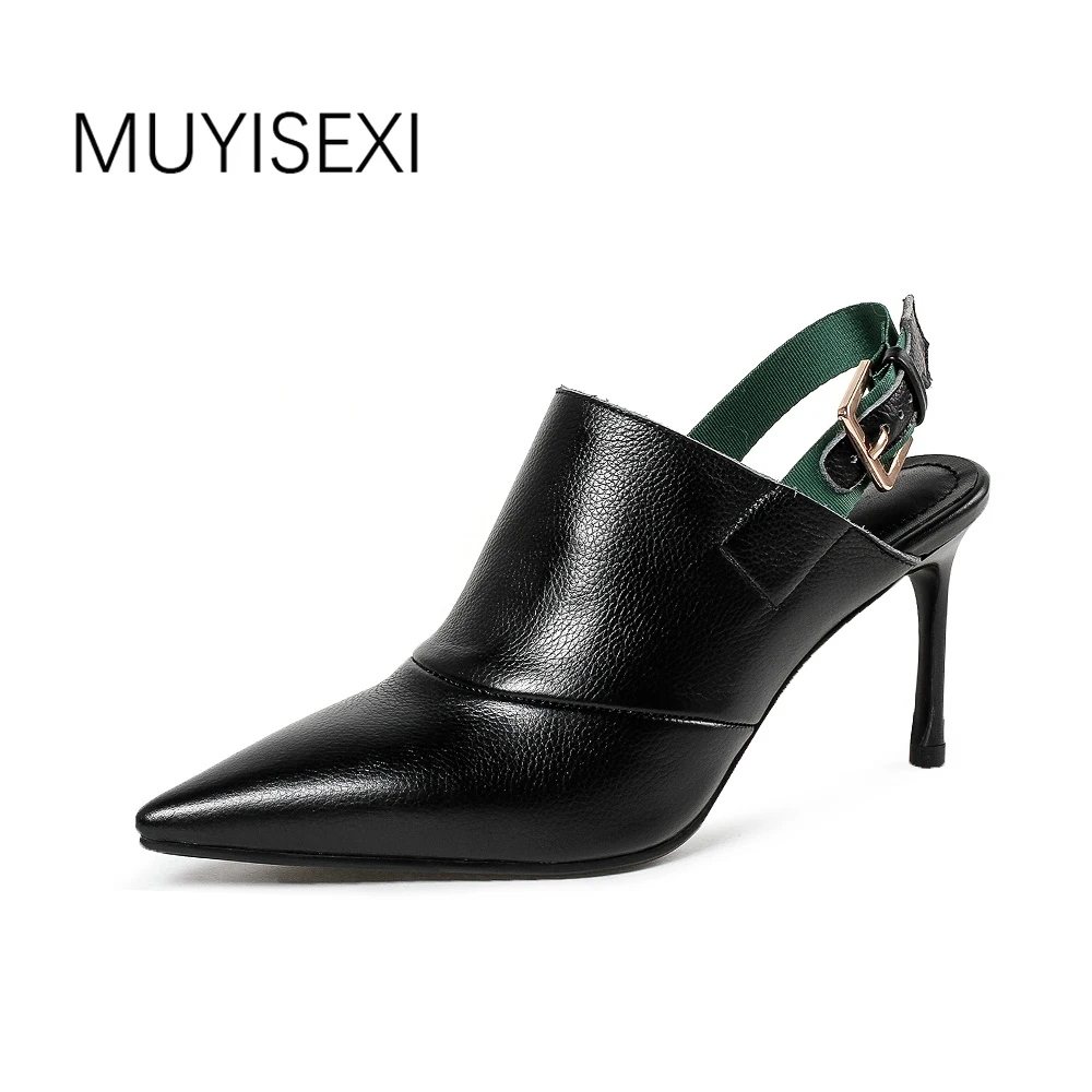 

Women Pumps Genuine Leather Pointed Toe High Heels Office Ladies Shoes Mixed Colors Summer Women Shoes High Heel DMJ01 MUYISEXI
