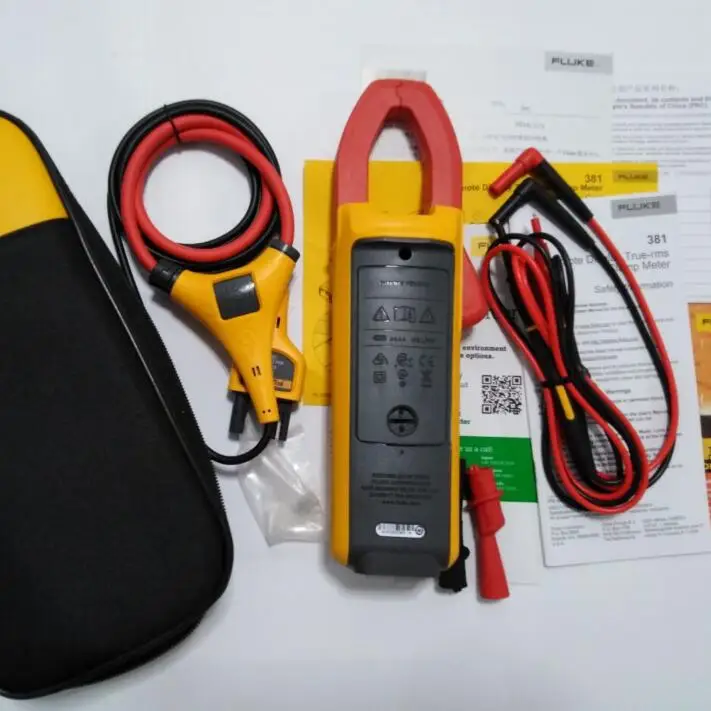 Аутентичный Fluke 381 F381 дистанционный Дисплей True-rms AC/DC клещи, съемный щековый и iFlex зонд