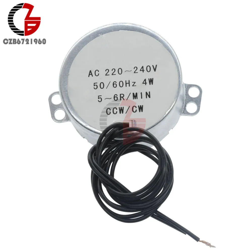 

AC 220-240V 50/60Hz Synchronous Motor 5-6RPM Robust Torque 4W CW/CCW