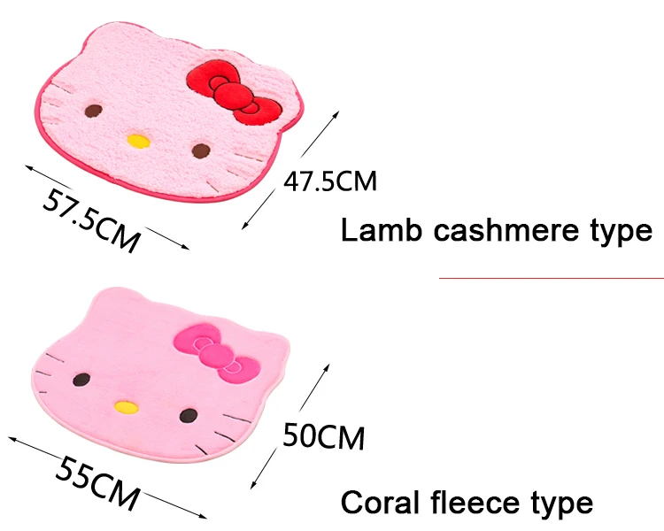 Hello kitty коврик для ванной комнаты Противоскользящий замшевый водопоглощающий круглый коврик для ванной комнаты hello kitty коврик для ванной двери дешевые KT Cat Симпатичные Коврики