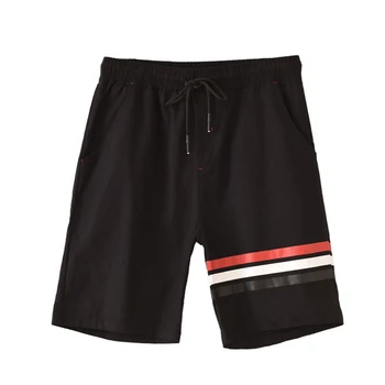 

Big Size Summer Shorts Men Gestreept Elastic Waist Loose Casual Short Homme Black Jogger Hip Hop Men Street Shorts Workout S6T07