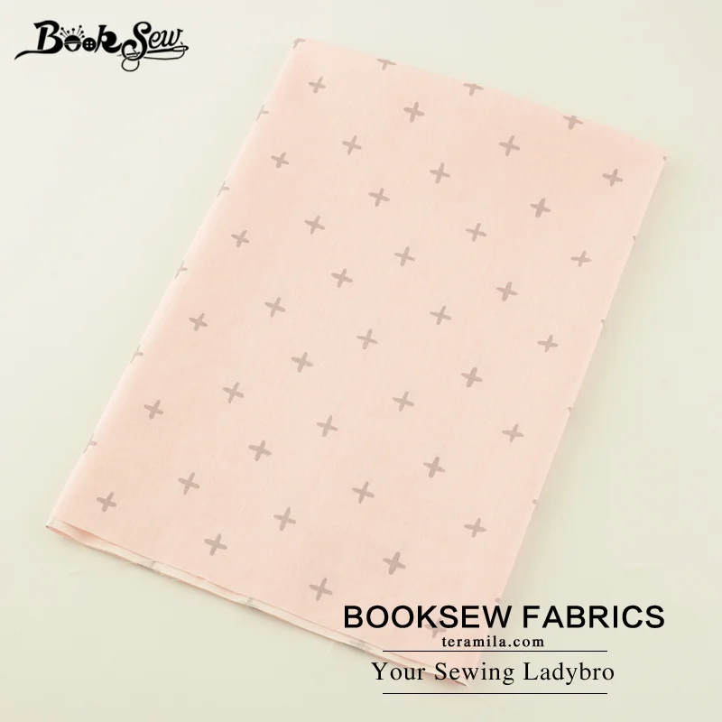 Booksew розовая 100% хлопчатобумажная ткань с перекрестными узорами лоскутный