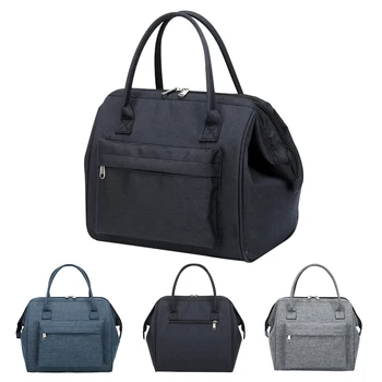 

Insulated Carry Multifunction Lunch Bag Oxford Cloth Delivery Handle Tote Picnic Stylish Pouch Zipper Wear Resistant Large #2