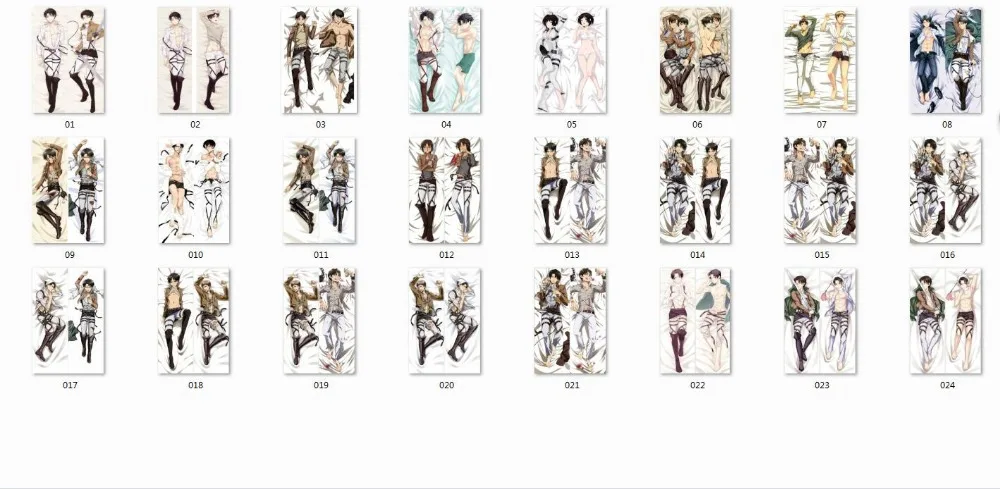 Shingeki no Kyojin персонажи Eren Yeager Ymir Levi Hannes наволочка нападающие гиганты Атака Титанов