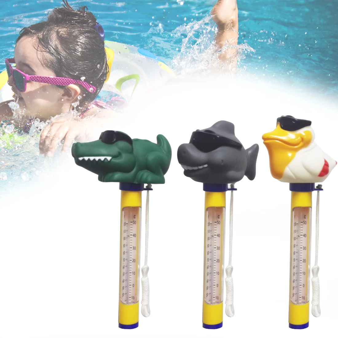 Cute Animal Floating Thermometer for Outdoor//Indoor Swimming Pools Spa Hot Tub Floating Pool Thermometer Jacuzzi and Aquariums