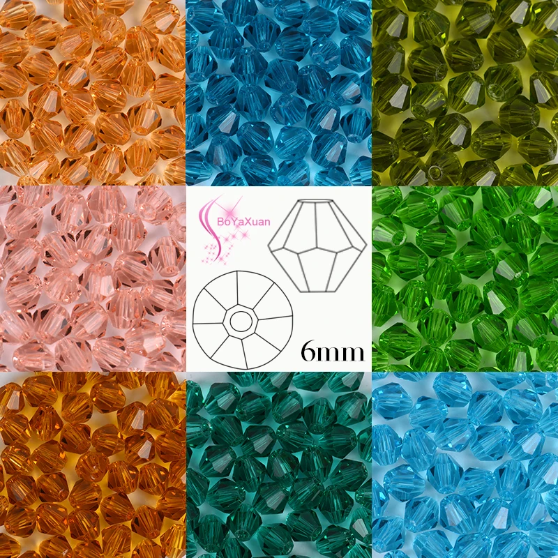 Rice grains Austrian crystal beads 100pcs High quality 6mm oval shape