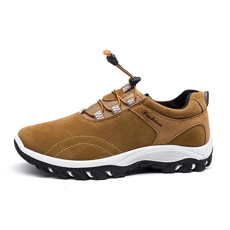 

2019 Fashion Flock Leather Men Casual Shoes Spring Autumn Yellow Comfortbale Sneakers Men Flats Shoes 3#17D50