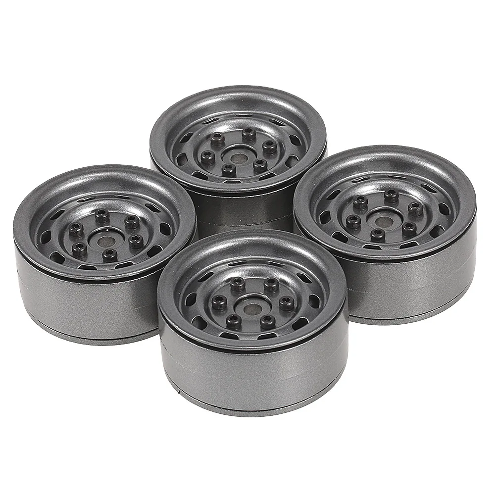 

4pcs AUSTAR AX-618BK RC Tires 1.9in Metal Wheel Hub Rim Set for Axial SCX10 RC4WD D90 RC 1/10 RC RC Rock Crawler Car Truck