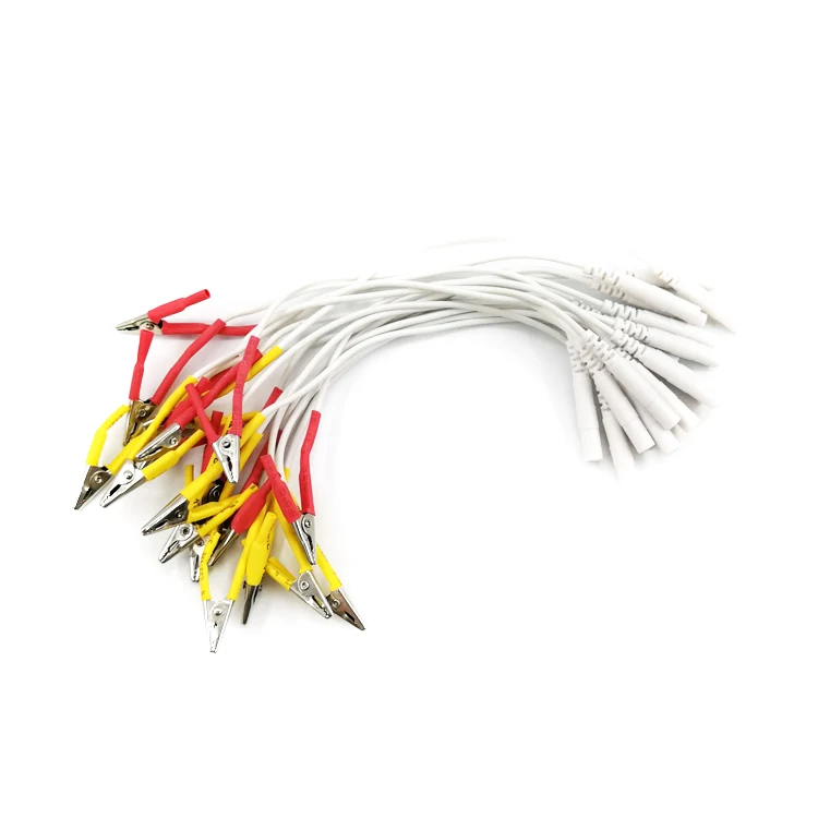 20 шт. Tens/Ems tieline Аллигатор зажим кабель провода электродные аксессуары для Hwato SDZ-II электронные акупунктурные 2 мм контактный тип кабели
