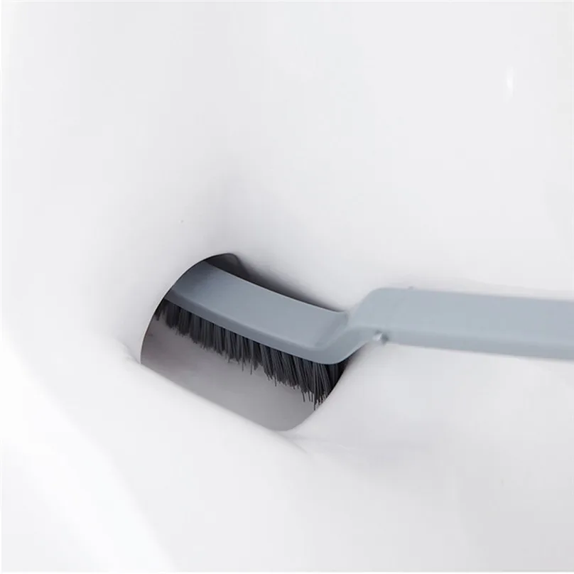 Cleaning Brush Toilet Brush Corner Semicircular Plastic Toilet Cleaning Brush Corner Rim Cleaner Bent Bowl Handle #4j11 (9)