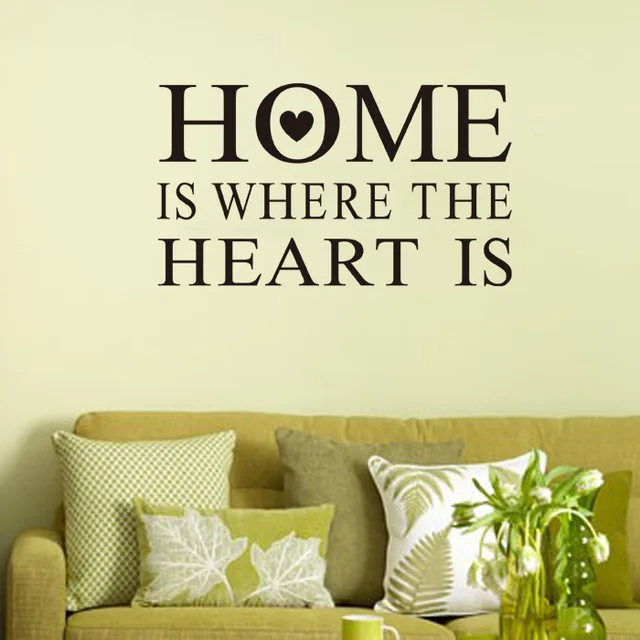Home Is Where The Heart Is Quote Pleasing Home Is Where The Heart Is Quote Wall Sticker Living Room Vinyl Home Is Where The Heart Is Quote Impressive Home Is Where The Heart Is Quote Wall Sticker Living Room Vinyl