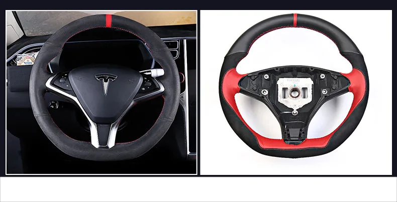 Lsrtw2017 кожаный руль автомобиля покрытие для tesla модель s 100d 90d 80d 75d 60d модель x
