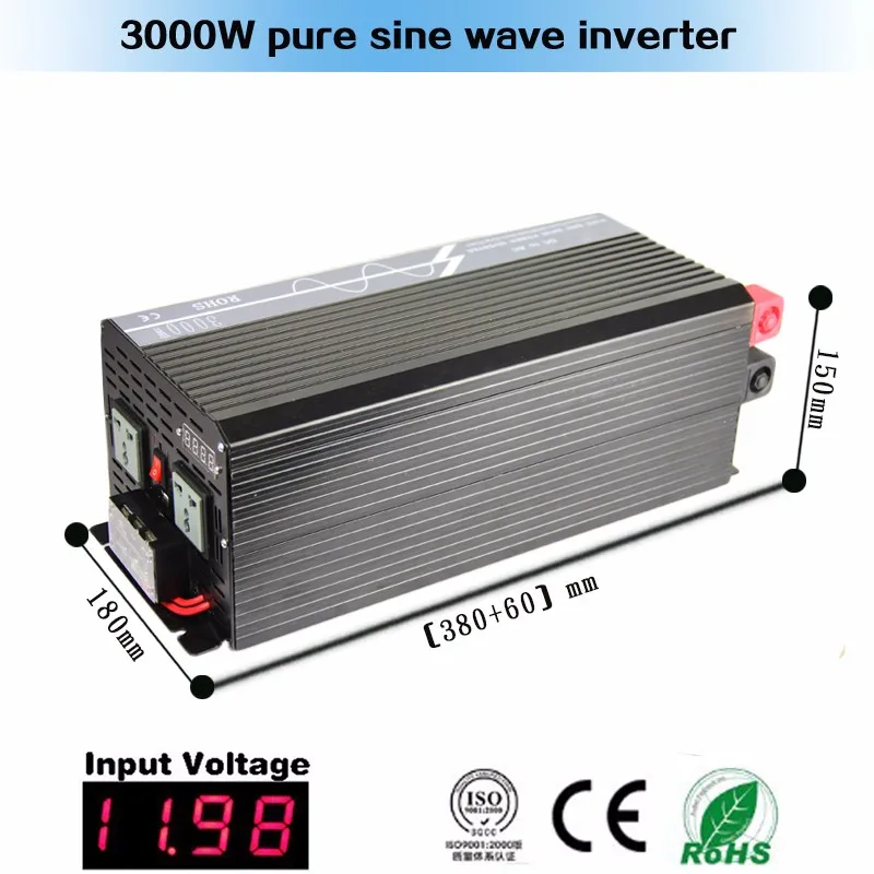 3000W Inverter Pure Sine Wave Inverter 6000W Peak Power 48v to 110v 60hz /48v to 220v 50hz