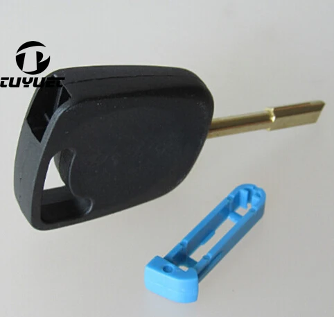 Transponder Blank Blade Key Shell For Ford Focus Mondeo KA Car Key Case with Blue Chip Slot