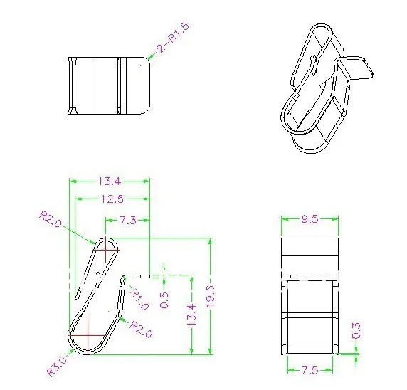 Pces de Alta Clipes de Cabo Qualidade Material Solar pv Fio Braçadeira Cabo 500 1.5mm-2.0mm Sus304 2 material solar pv fio clipes de cabo, braçadeira solar cabo