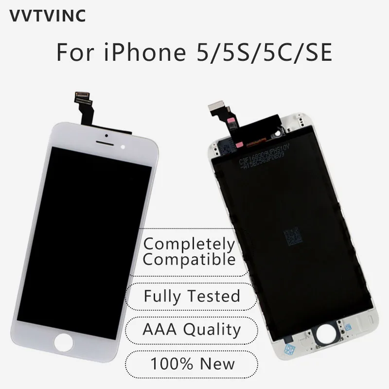 

VVTVINC Mobile Phone LCD For iPhone 5 SE New LCD Display For iPhone5C 5S LCD Screen Replacement Display Touch Digitizer Screen