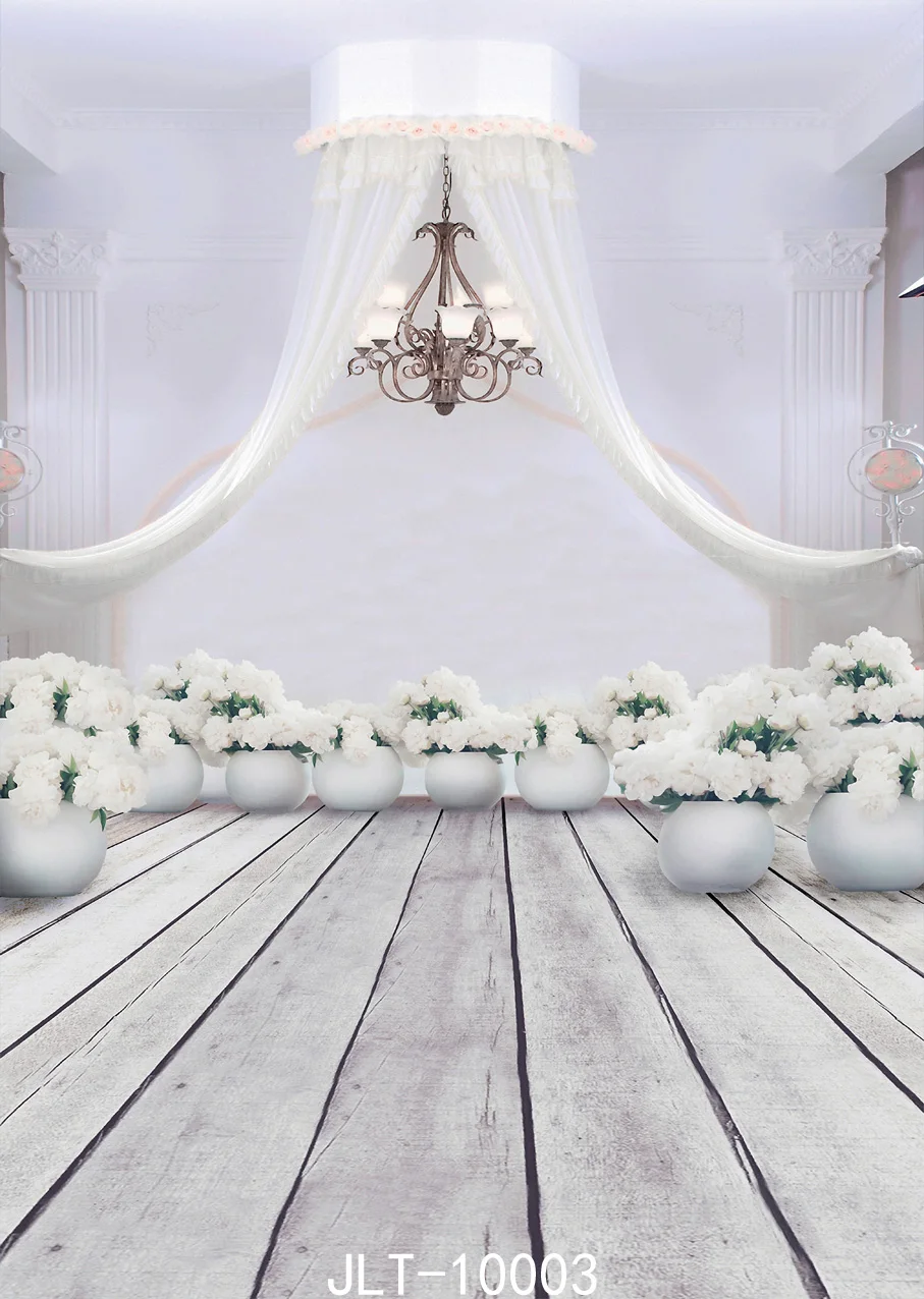 Wedding Background for Photo White Flower Wooden Floor Photography