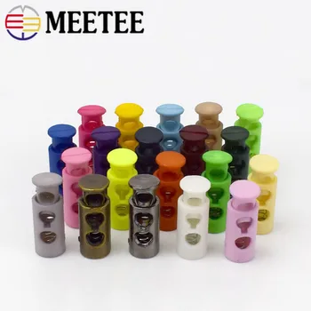 

25pcs 24mm Plastic Cord Lock Stopper 2 Holes Toggle Hat Elastic Rope Lock Clips Shoelace Clamp DIY Garment Accessories BD430