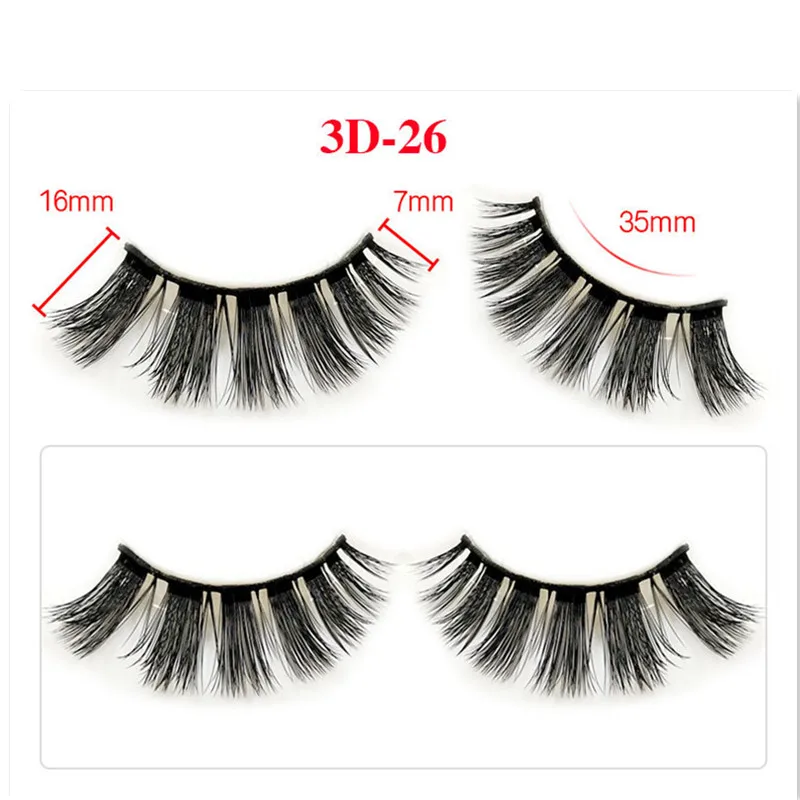 

20 Pair 3D Natural Thick False Fake Eyelashes Eye Lashes Makeup Extension natural faux mink lashes magnetic eyelashes