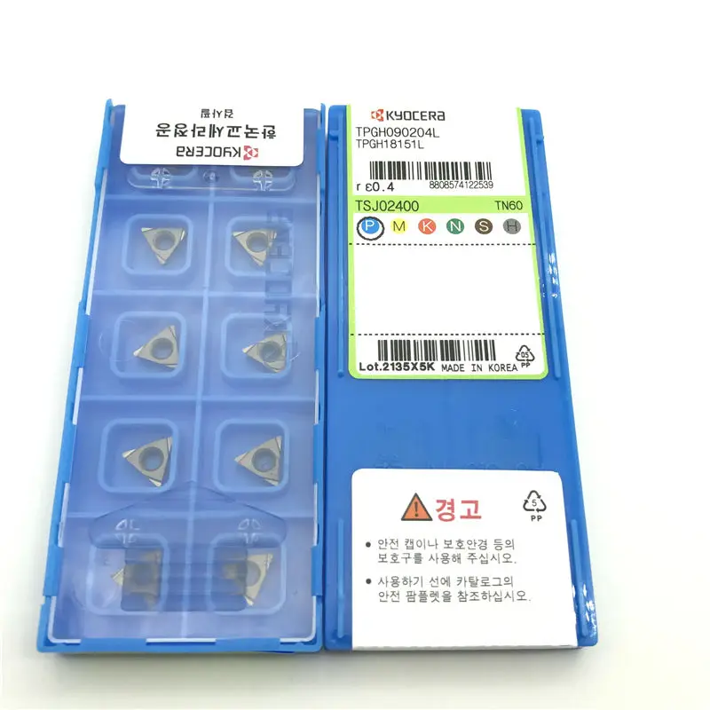 

Free Shipping 10pcs TPGH090204L TN60 KYOCERA Metal cermet  Internal Turning tools Triangular Type Right High quality