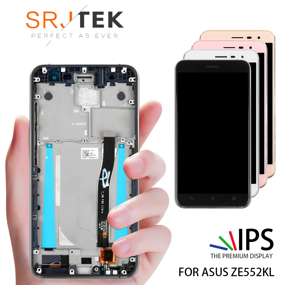 

Black/White 100% New 5.5 inch For Asus ZenFone 3 ZE552KL Z012DE Full LCD DIsplay + Touch Screen Digitizer Assembly Replacement
