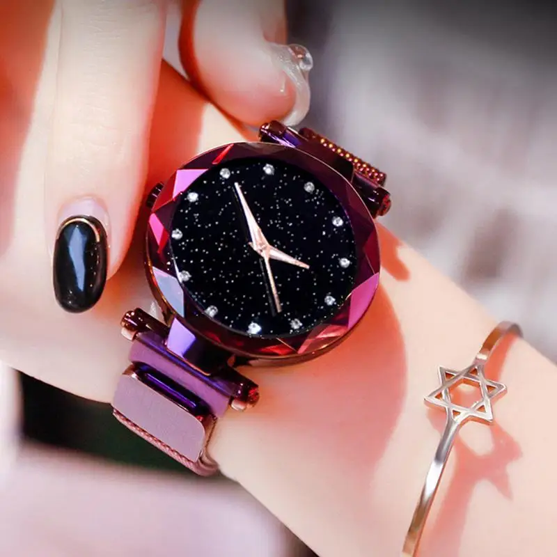 Starry Sky Women Watch reloj mujer 2019 Rose Gold Magnetic Quartz Wrist Watches For Ladies Diamond Female Clock relogio feminino