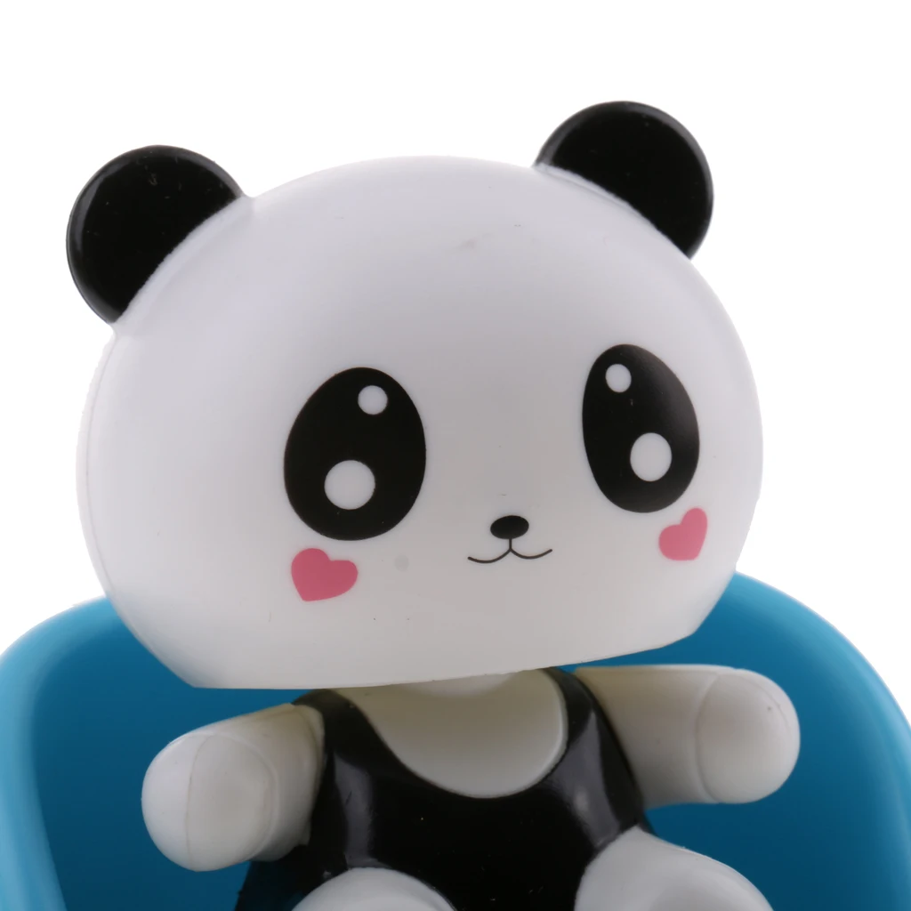 Adorable Plastic Solar Powered Toys Noding Head Figurine Model Home Car Ornament Panda Novelty Gag Toys for Kids Birthday Gift