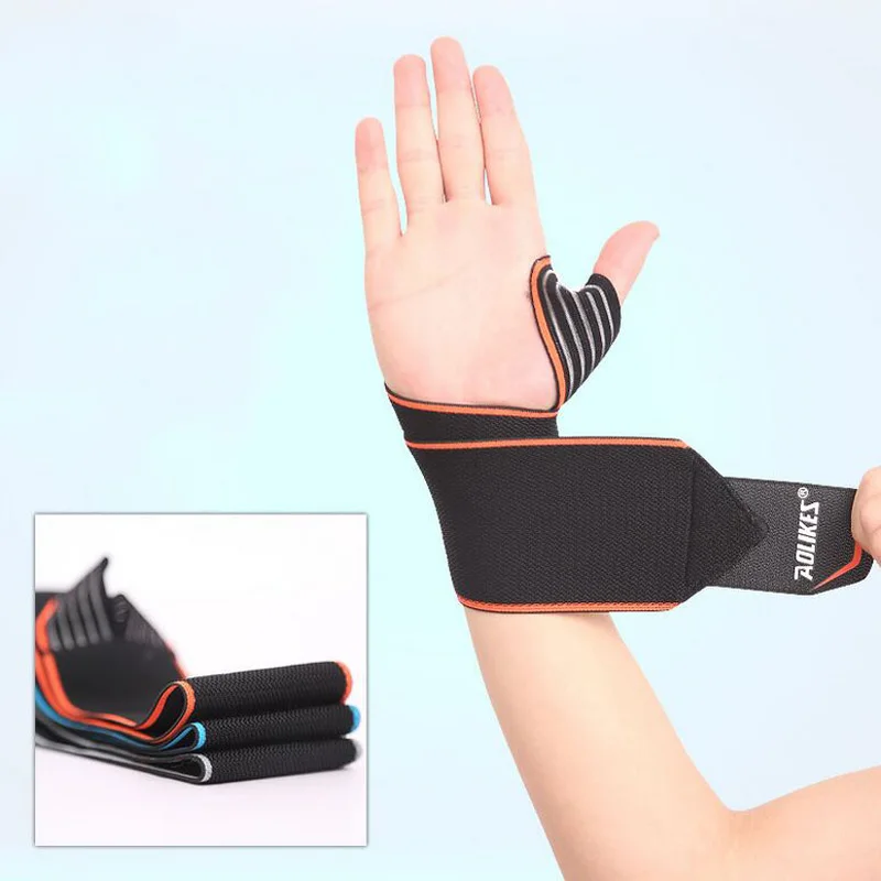 2pcs Wristband Sport Professional Wrist Support Brace Straps Wraps Sprain/GymBasketball/ Volleyball/Training/Weightlifting