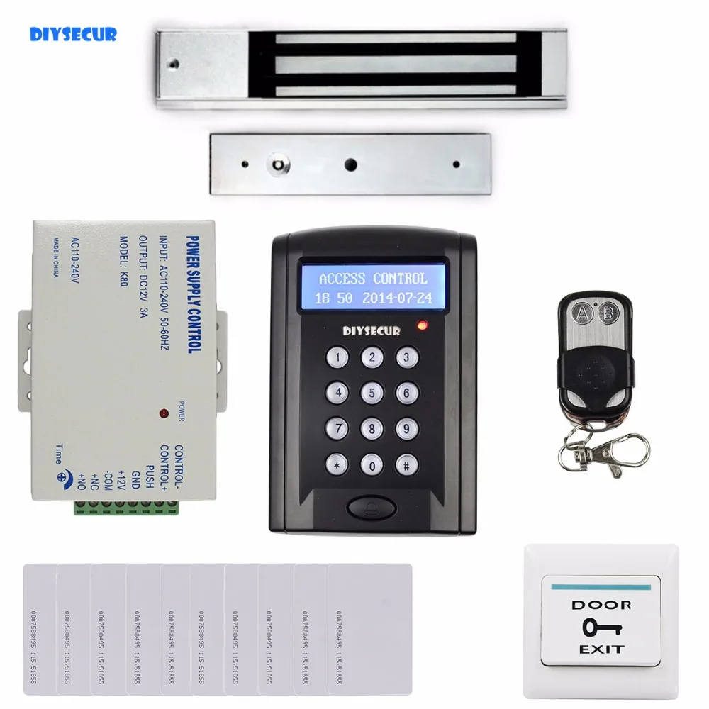

DIYSECUR RFID Keypad Door Access Control Security System Kit + Magnetic Lock + Remote Control B100
