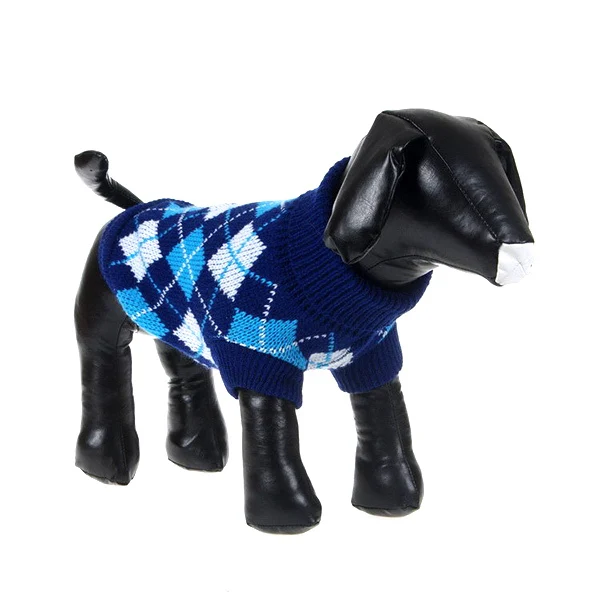 Щенок Прекрасный теплый решетки маленький питомец вязаные вещи для собак открытый Кот пальто Топ свитер 4 цвета