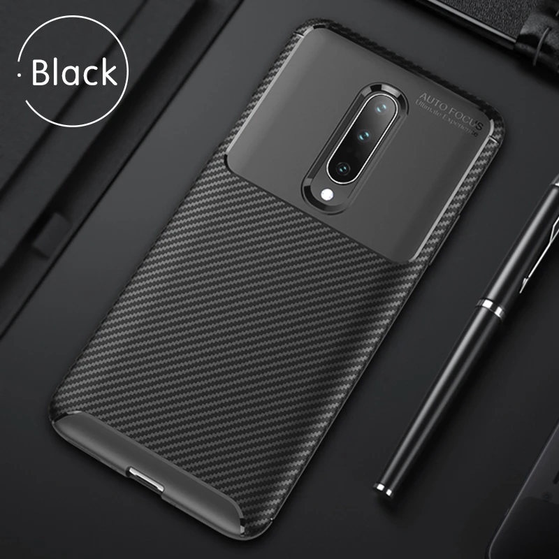 Чехол Ikrsses для OnePlus 7 Pro Роскошный чехол из углеродного волокна Ультратонкий