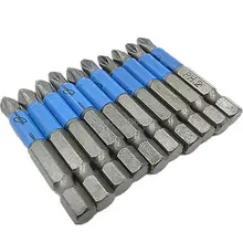 10 шт. Магнитный Противоскользящий Набор отверток Ph2 50 мм односторонние электроинструменты шестигранный хвостовик отвертка крестовая отвертка бит