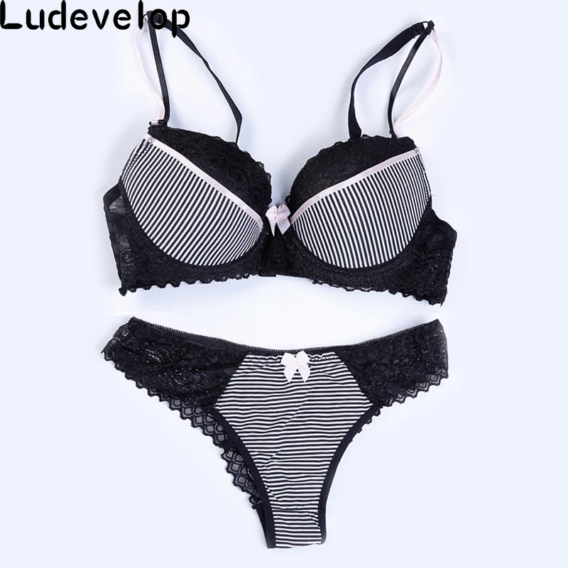  Intimate VS New push up women bra set BC cup lace lingerie set embroidery sexy young female underwe
