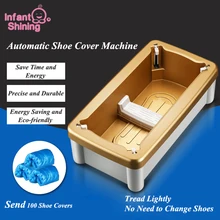 Детские блестящие автоматические бахилы машина Т-типа Пряжка машина для бахил с 100 шт обувной крышкой Противоскользящий противообрастающий инструмент