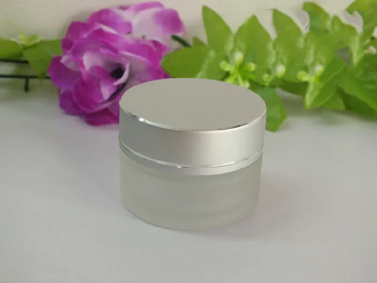 

100pcs 10g frosted mini glass jars with aluminium cap ,buy small glass jars , 10g frosted glass cosmetic jars wholesale