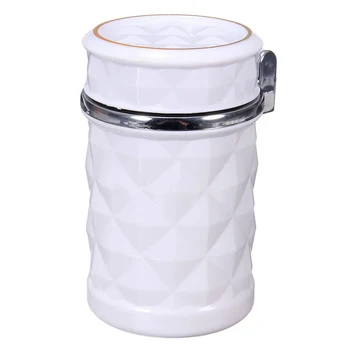 

Portable Universal Cars Bus Auto table LED ashtray glitter Ashtray cover Color:White