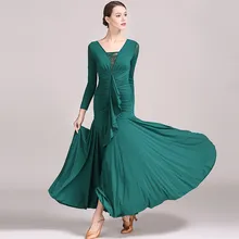 Модный стандартный бальный зал танцевальные платья продукт кружевная бахрома танцевальные костюмы фламенко для выступлений практичные танцевальные костюмы