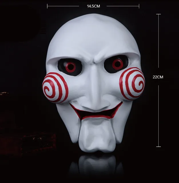 Chainsaw Massacre Jigsaw Puppet Mask Full Face Halloween Creepy Movie