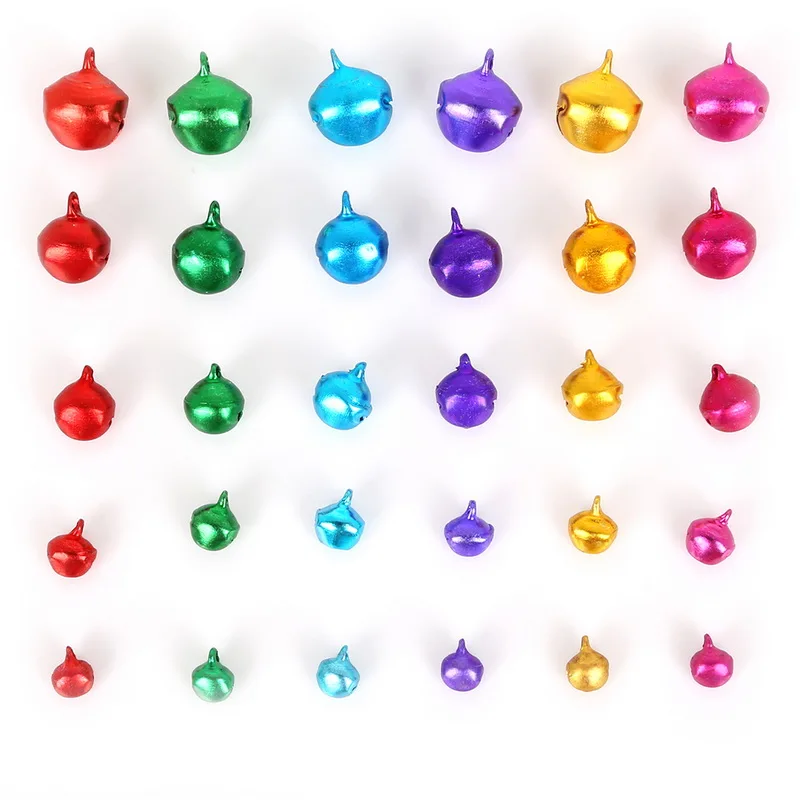 6 мм, 8 мм, 10 мм, 12 мм, 14 мм Разноцветные Бусины, маленькие колокольчики, рождественские украшения, подарок